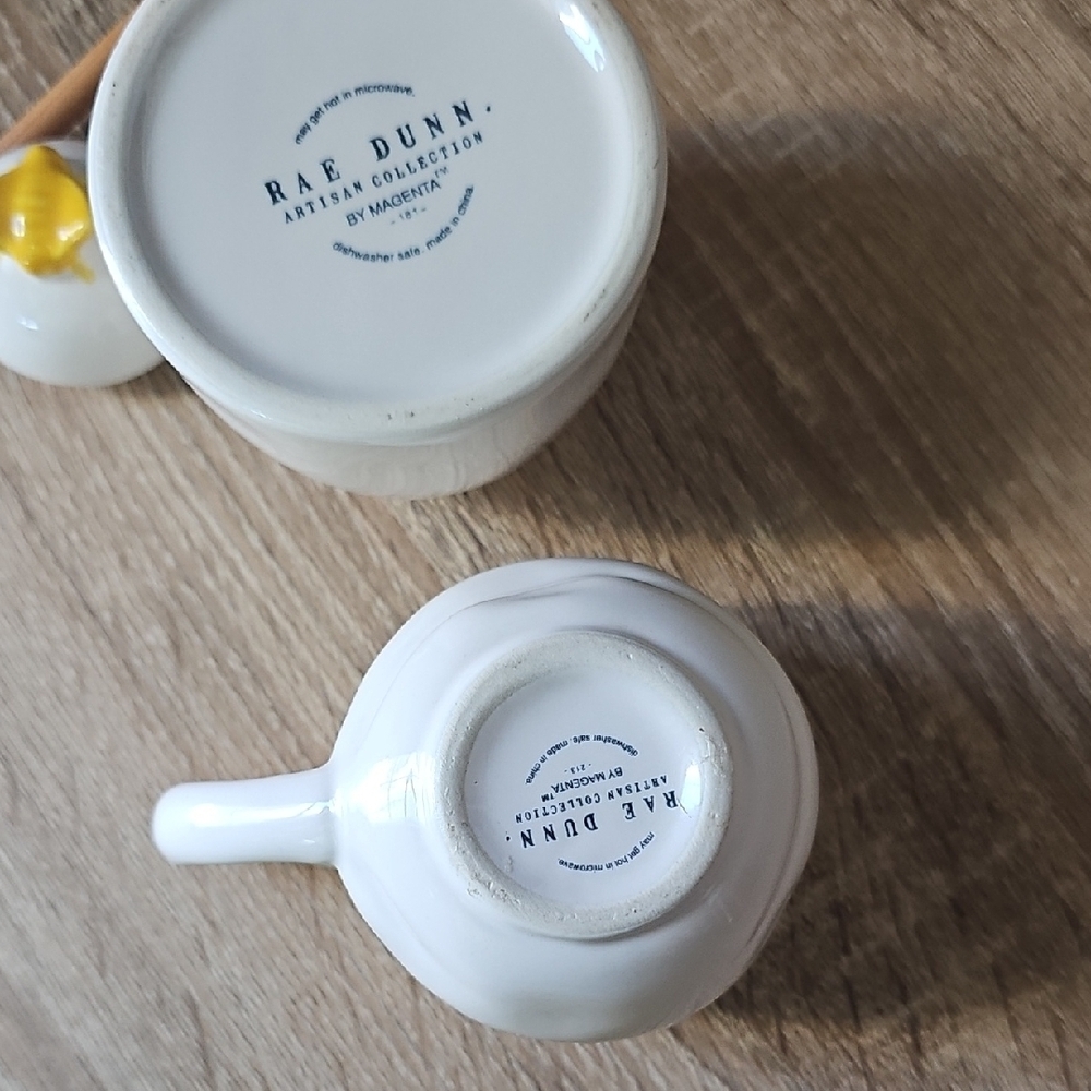 Rae Dunn White Honey and Cream Set - Picture 4 of 5